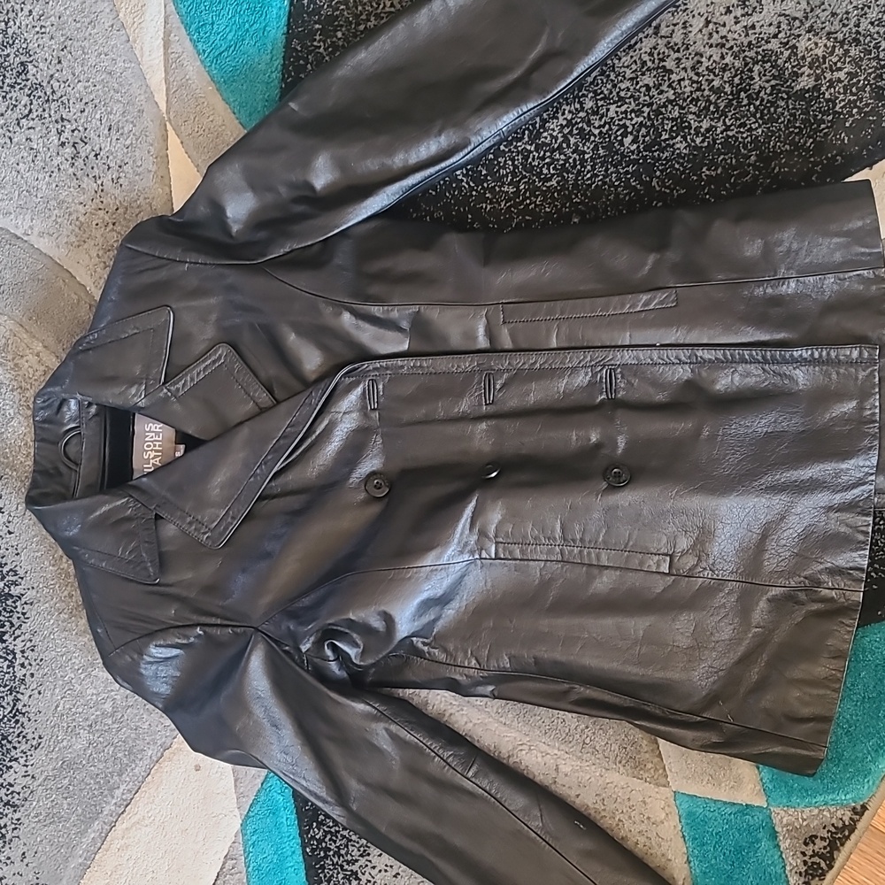 Wilson leather jacket removable vest like new